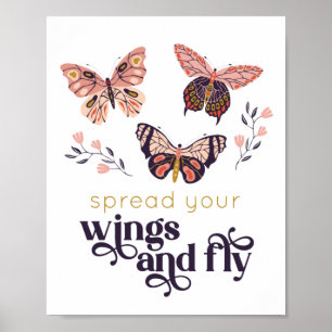 Poster Pôster de Borboleta Espalhe As Asas e Voar