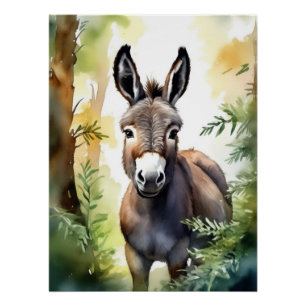 Póster Poster de Cachorro de Aquarela