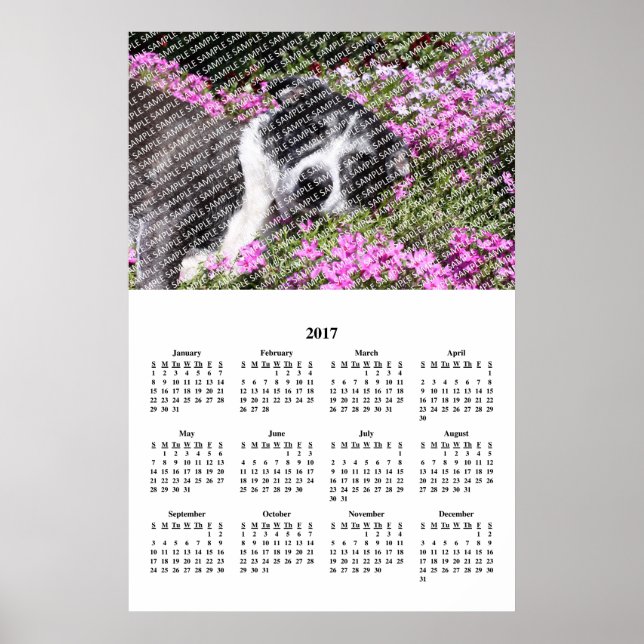Póster Pôster de Calendário Personalizado de Foto Anual d (Frente)