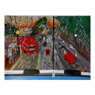 Póster Poster de cena de Arte acrílica de Londres