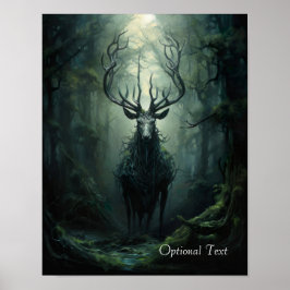 Poster Pôster de Cervo da Floresta Retorcida Personalizáv