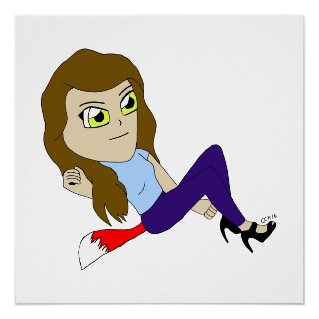 Póster poster de chibi foxy girl (Frente)