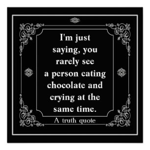 Póster Poster de Chocolate Chorando e Comendo