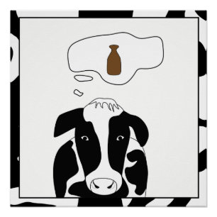 Póster Poster de chocolate com leite 20x20