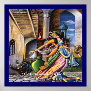 Póster Pôster de Citação de Amor do Beijo do Sol na Terra