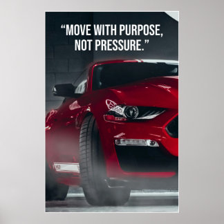 Poster Pôster de Citação de Carro com Propósito