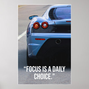 Poster Pôster de Citação de Carro Escolha Diária de Foco
