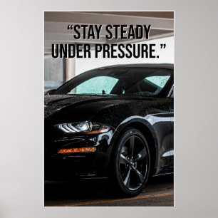 Poster Pôster de Citação de Carro Mantenha-se Firme Sob P