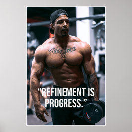 Poster Pôster de Citação de Fitness de Refinamento é Prog