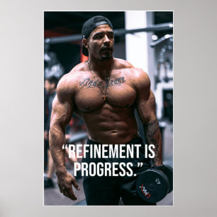 Poster Pôster de Citação de Fitness de Refinamento é Prog