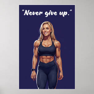 Poster Pôster de Citação de Motivação de Fitness - Nunca