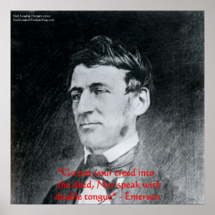 Póster Pôster de Citação de Sabedoria de Emerson "Creed I