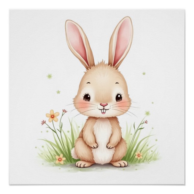 Póster Poster de coelho personalizado -  (Frente)