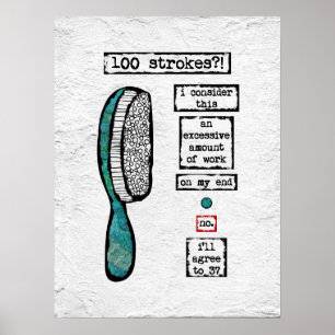 Poster Pôster de Contrato de Escova de Cabelo Arte Impres