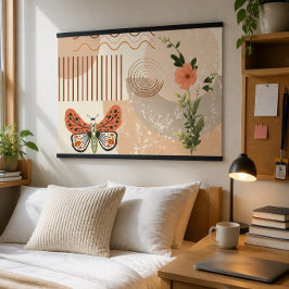 Poster Pôster de Cores Neutras Minimalista Boho