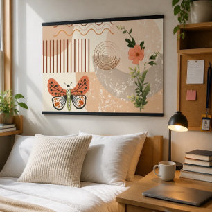 Poster Pôster de Cores Neutras Minimalista Boho