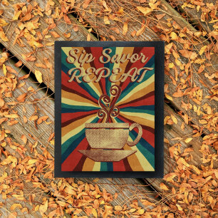 Póster Poster de Cota do Café Retroativo - Repetição de P
