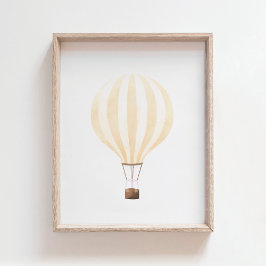 Poster Pôster de Decoração de Berçário com Balão de Ar Qu