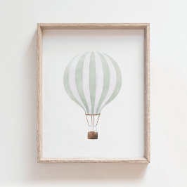 Poster Pôster de Decoração de Berçário em Verde Menta com