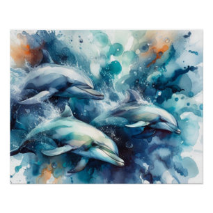 Póster Poster de Dolphin Burst Glossy
