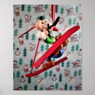 Poster Pôster de enfeite de árvore do Papai Noel Pato Dan