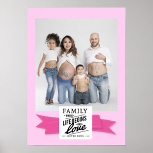 Poster Pôster de família de citação moderna com foto pers