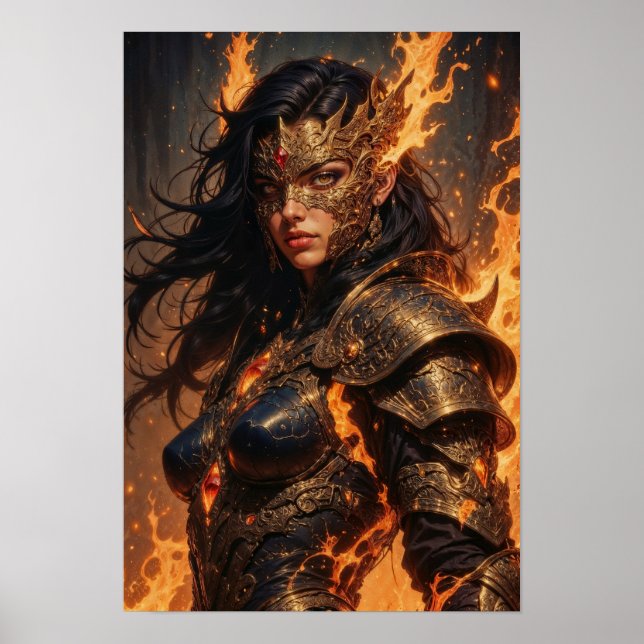 Poster Pôster de Fantasia Guerreiro do Fogo (Frente)