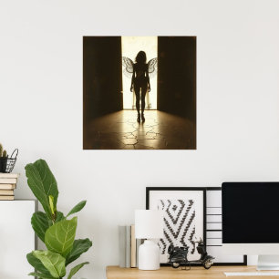 Poster Pôster de Fantasia Sombria Asas Góticas da Luz das