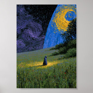 Poster Pôster de Fantasia Sombria Noite Estrelada |