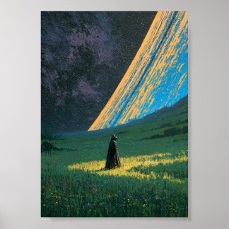 Poster Pôster de Fantasia Sombria Noite Estrelada |