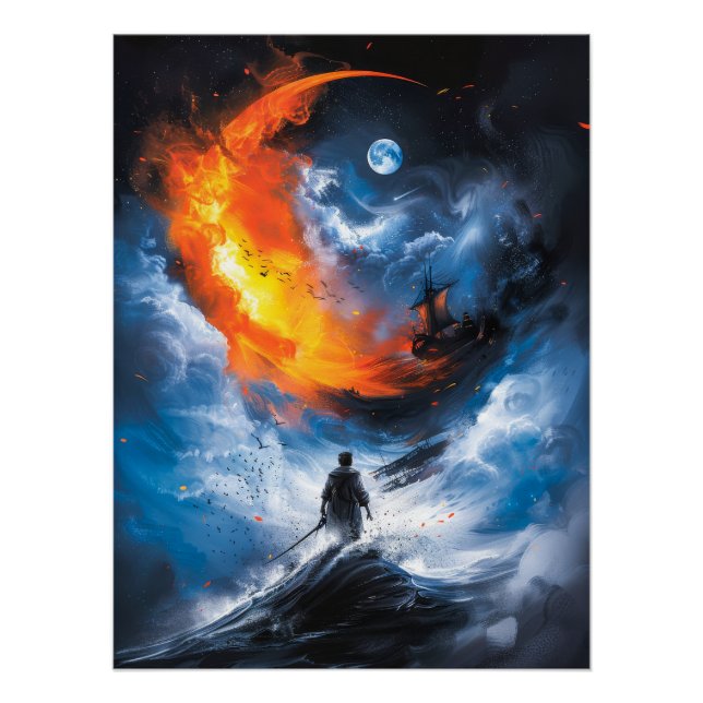 Póster Poster de ficção científica (Frente)