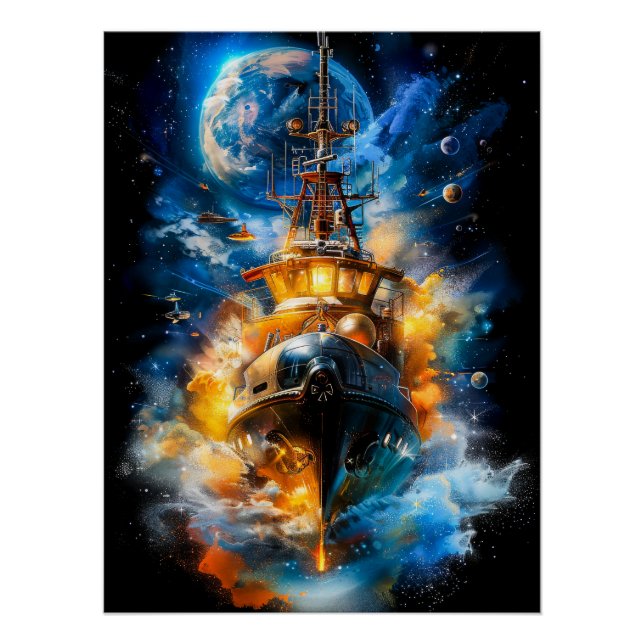 Póster Poster de ficção científica (Frente)