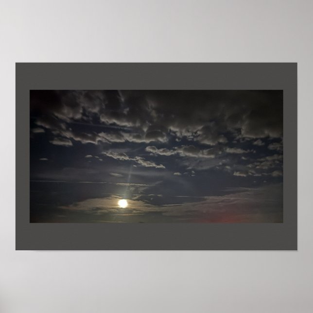 Poster Pôster de Foto de Luar e Nuvens (Frente)