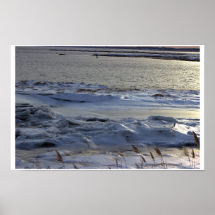Poster Pôster de Foto de Paisagem Aquática de Inverno