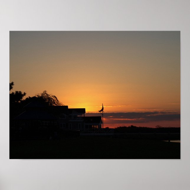 Poster Pôster de Foto do Pôr do Sol (Frente)