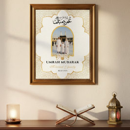 Poster Pôster de Foto Personalizado Umrah Mubarak Custom 