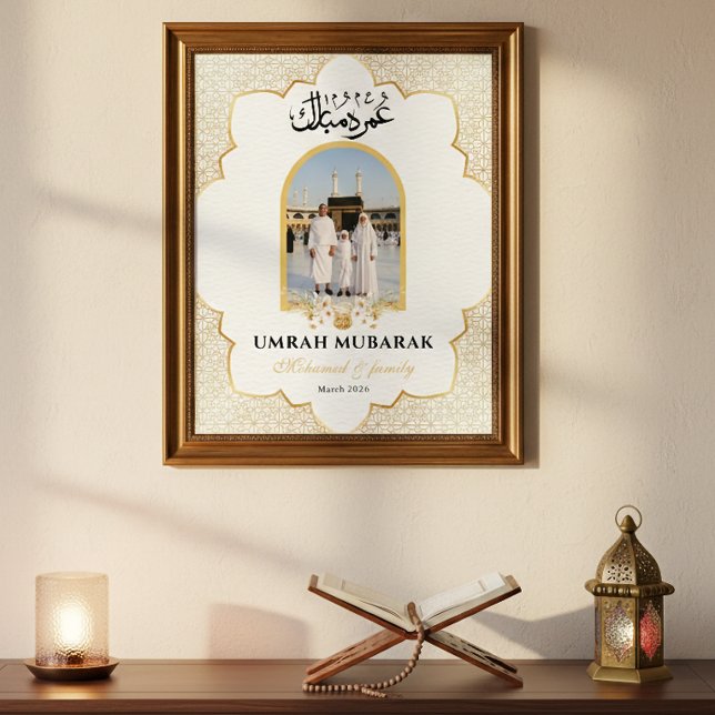 Poster Pôster de Foto Personalizado Umrah Mubarak Custom  (Criador carregado)