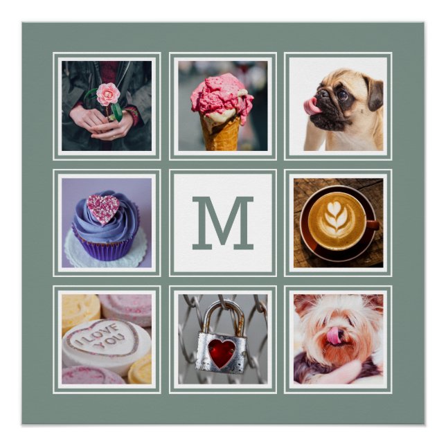 Póster Poster de Fotografias, Monograma e Cor (Frente)