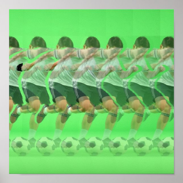 Poster Pôster de Futebol Estereograma 3D (Frente)