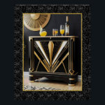 Póster Poster de Gabinete de Coquetéis do Art Deco<br><div class="desc">Se você gosta de Art Deco, eu acho que você gostaria desta poster. Este armário é muito deco de arte, em icônico deco cores de preto e ouro. Não seria bom ter um gabinete semelhante a este? Bem, não posso dar-vos isto, mas posso dar-vos um poster e um poster de...</div>