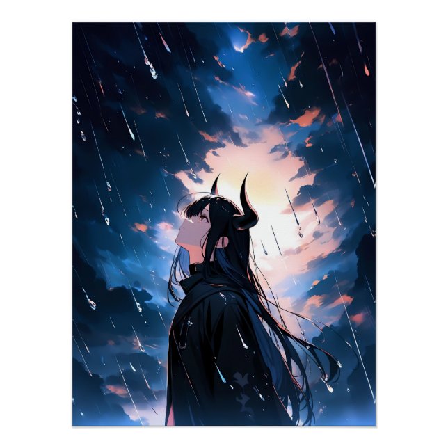 Póster Poster de garota de anime (Frente)