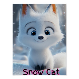 Póster Poster de Gato de Neve
