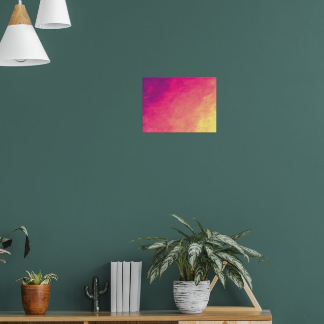 Poster Pôster de Gradiente de Aquarela Abstrata - Rosa Ro (Sala de Estar 1)