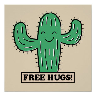 Póster poster de Hugs de Cactus Livres