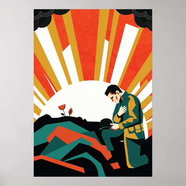 Poster Pôster de Ilustração de Soldado (Frente)