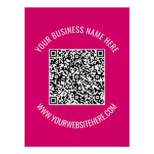 Póster Poster de Informações de Verificação de Código QR 