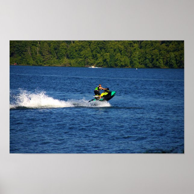 Poster Pôster de Jet Ski no Lago (Frente)