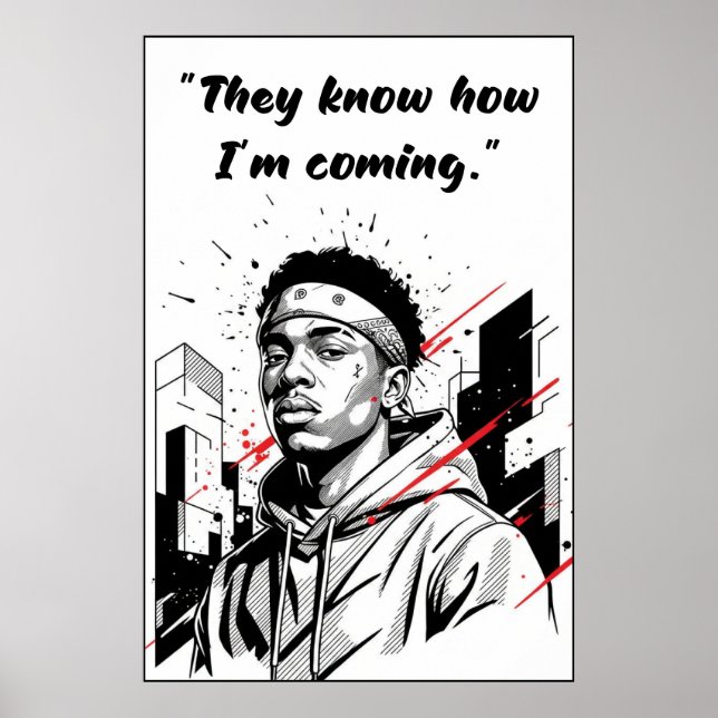 Poster Pôster de Kay Flock – Eles Sabem Como Eu Estou Che (Frente)