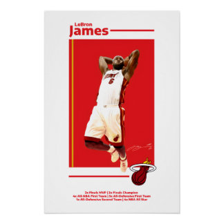 Póster Poster de LeBron James Miami Heat