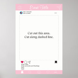 Póster Pôster de Moldura de Adereços para Fotocabinê Desi